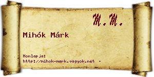 Mihók Márk névjegykártya